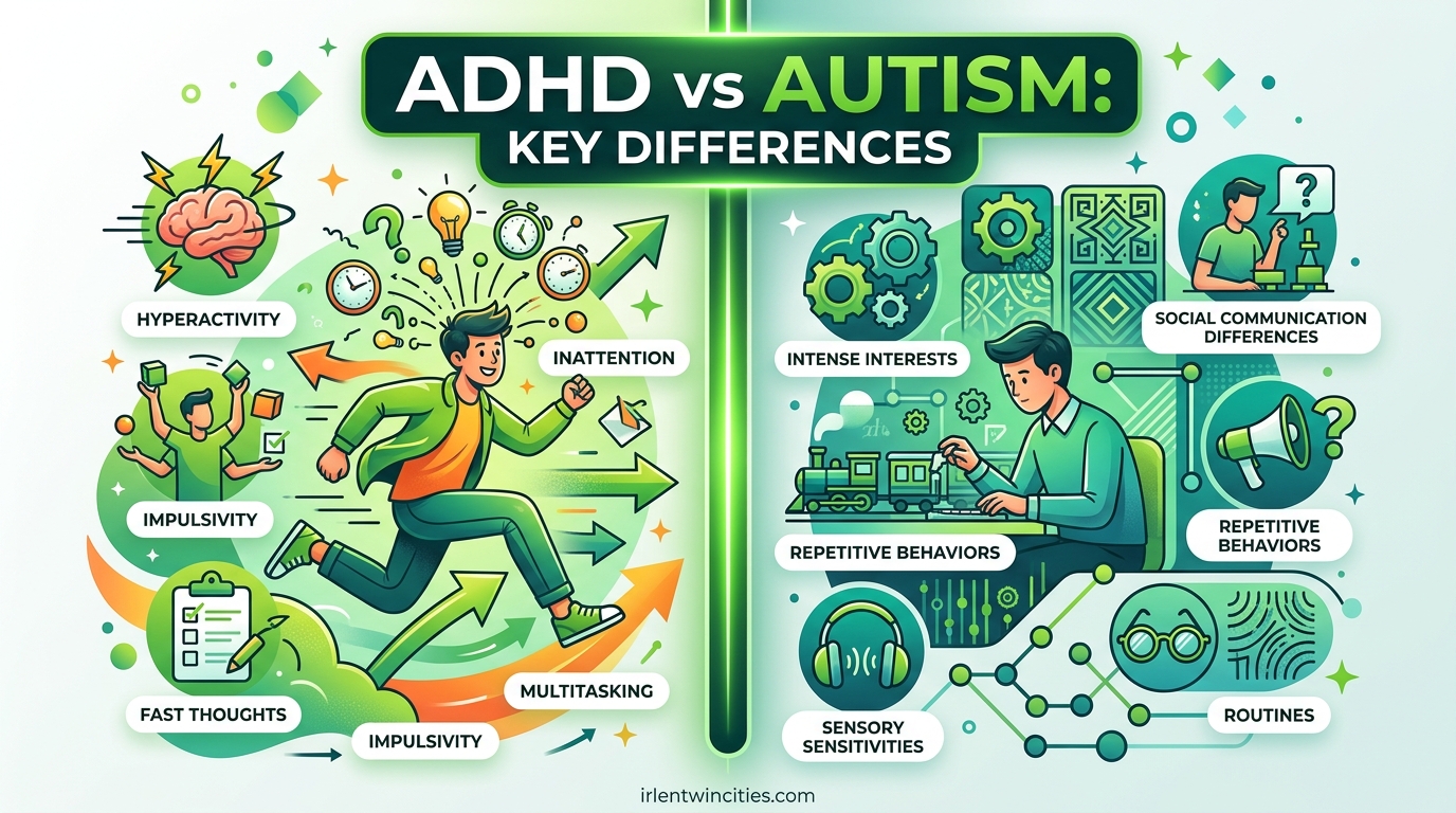 ADHD vs Autism Differences