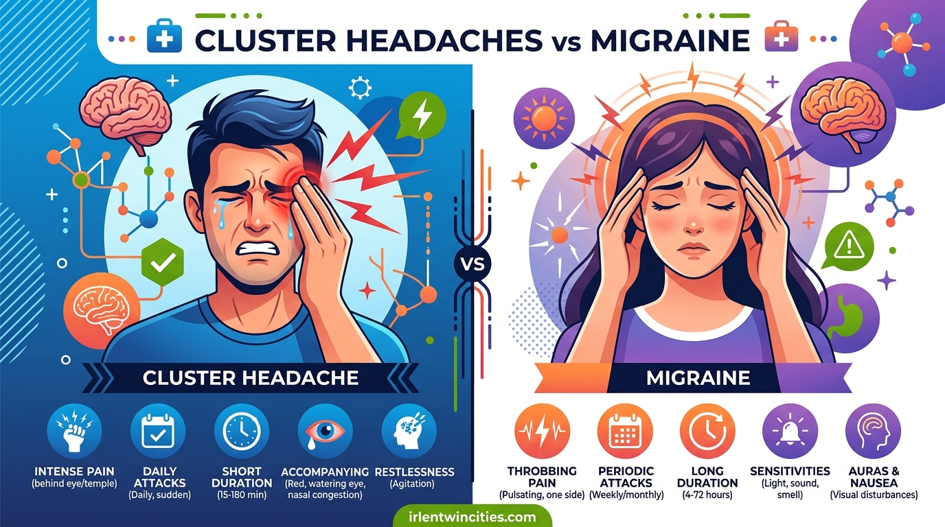 Cluster Headaches vs Migraine