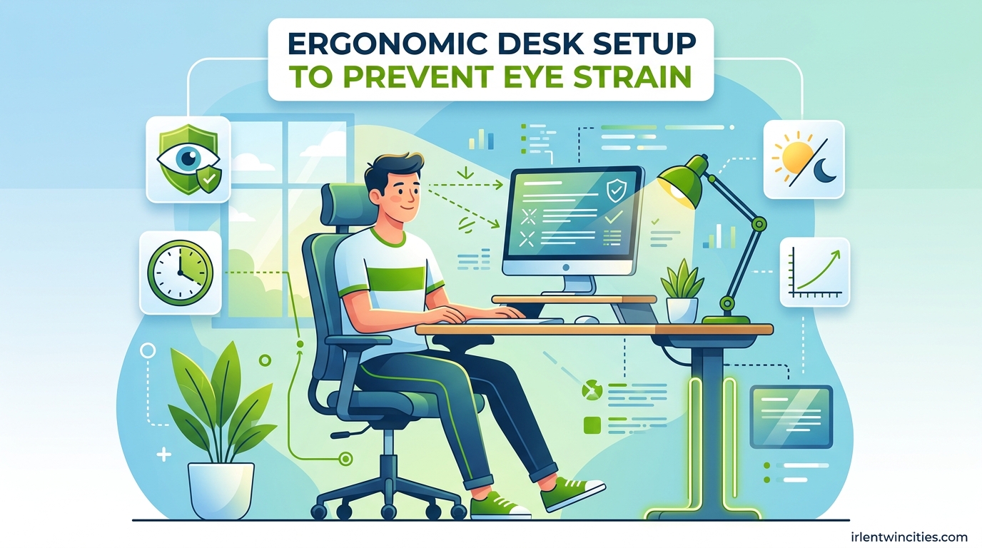 Ergonomic Desk Setup to Prevent Eye Strain