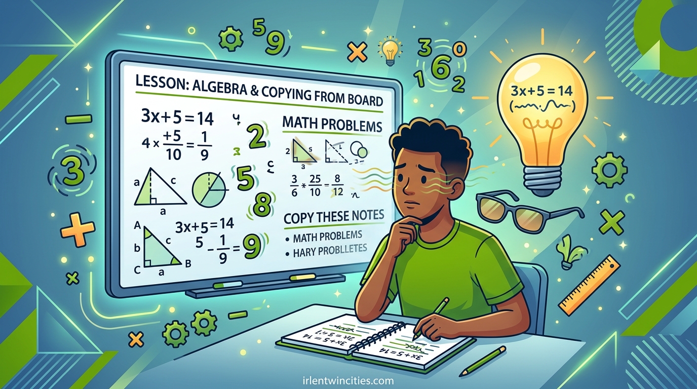 How Irlen Syndrome Affects Math and Copying from the Board
