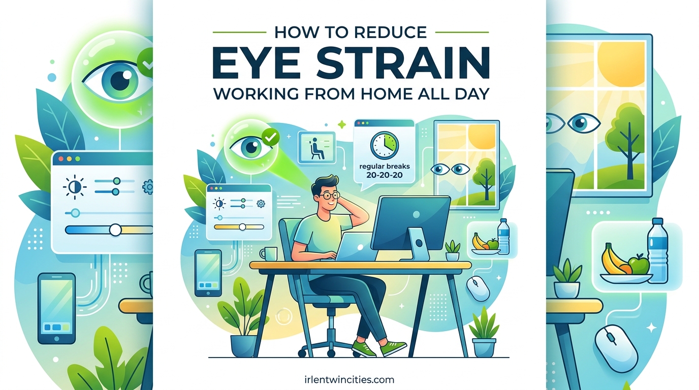 How to Reduce Eye Strain Working From Home All Day