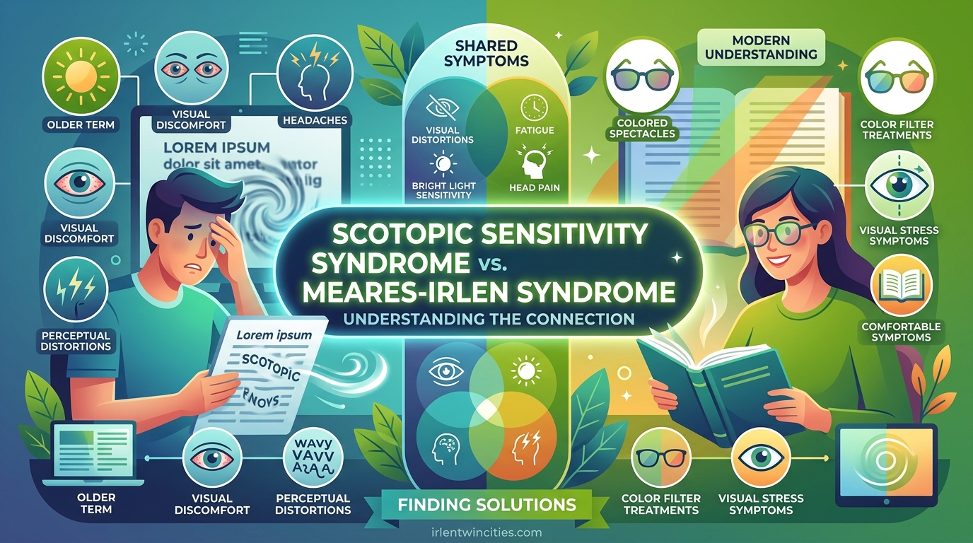Scotopic Sensitivity Syndrome vs Meares-Irlen Syndrome