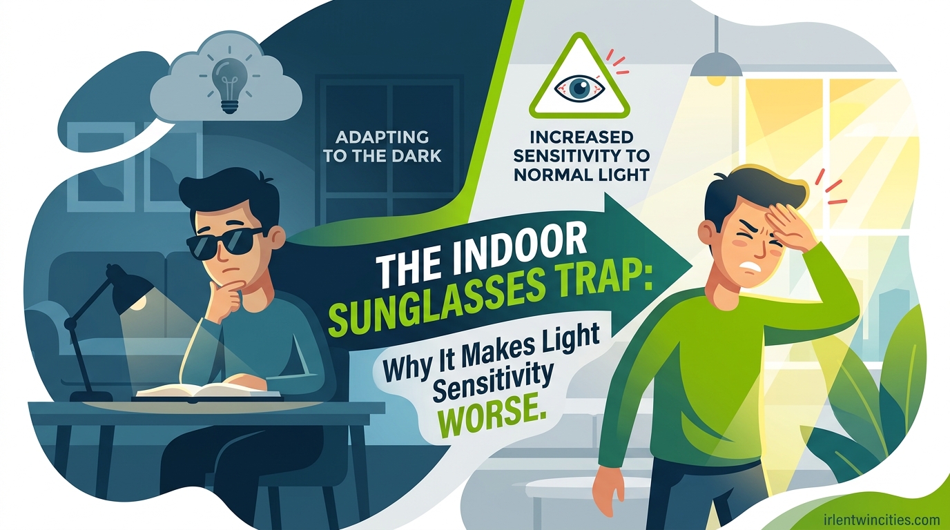 Why Sunglasses Indoors Make Light Sensitivity Worse