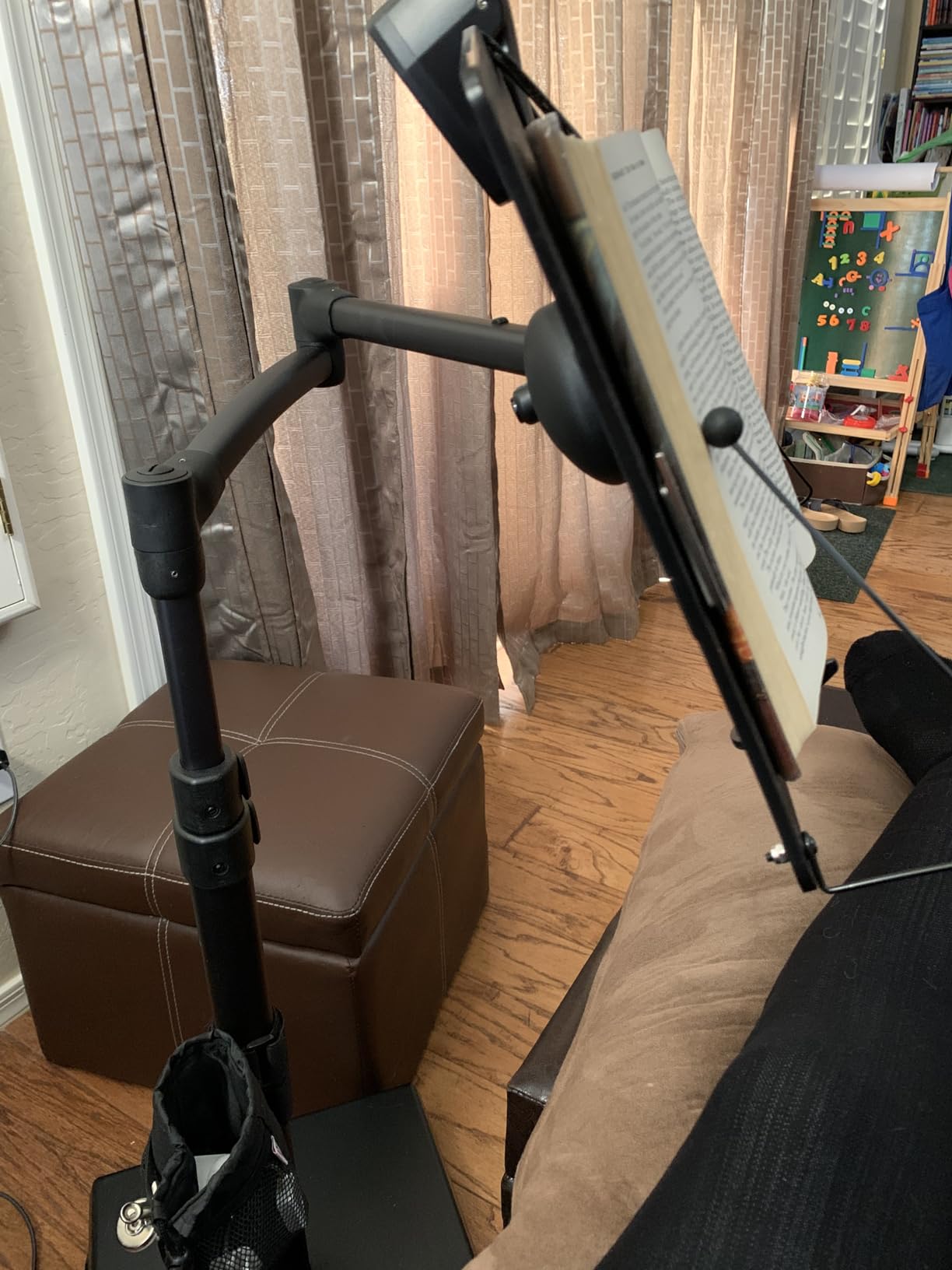 LEVO G2 Book Holder Floor Stand with Rolling Base - Premium Adjustable Reading Station on Wheels for Bed, Couch, or Recliner - Ergonomic Hands-Free Page Support for Heavy Novels and Textbooks customer photo 2