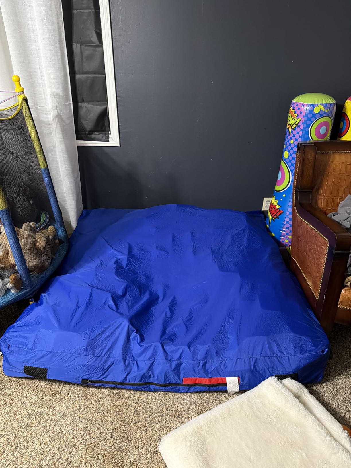 Skil-Care Crash Pad for Kids | Sensory Crash Mat for Active Play | High-Density & Soft Foam Blocks Landing Zone | Kids Jumping Pillow for Indoor & Outdoors Use with Durable Nylon Cover - 3x4 feet customer photo 2
