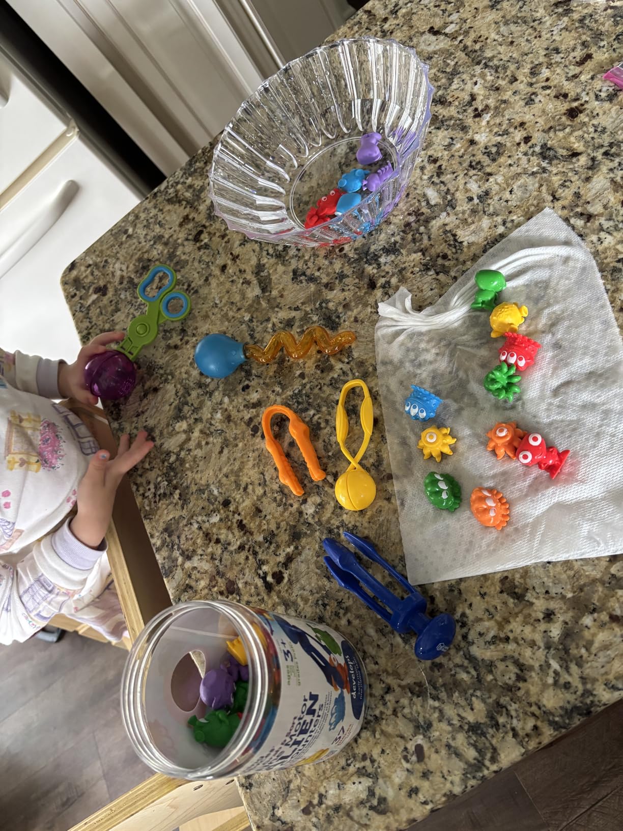 Learning Resources Helping Hands Fine Motor Tool Set Toy - Sensory Bin Sand Toys, Montessori, Plastic Tweezers, Therapy Games For Toddler, Homeschool Preschool Supplies customer photo 2