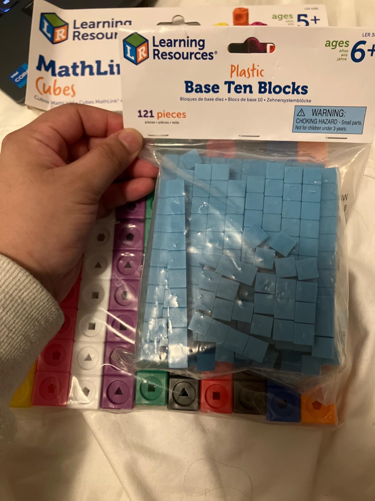 Learning Resources Base Ten Blocks Smart Pack - 121 Pieces, Ages 6+, Grades 1+, Math First Grade Games, School Supplies customer photo 1