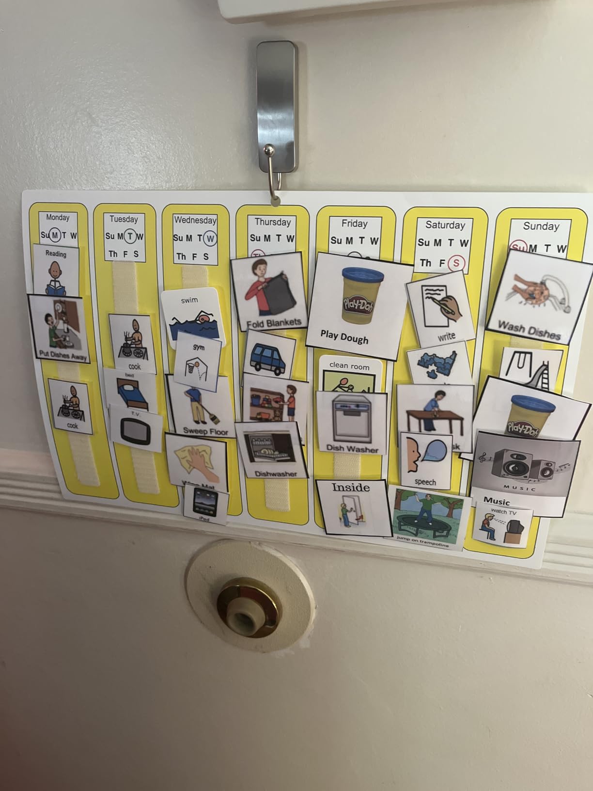 Kids Calendar Visual Schedule Autism - Premium Durable Plastic - Calendar Pocket Chart - Special Education Classroom Must Have - Autism Learning Materials (English) customer photo 1