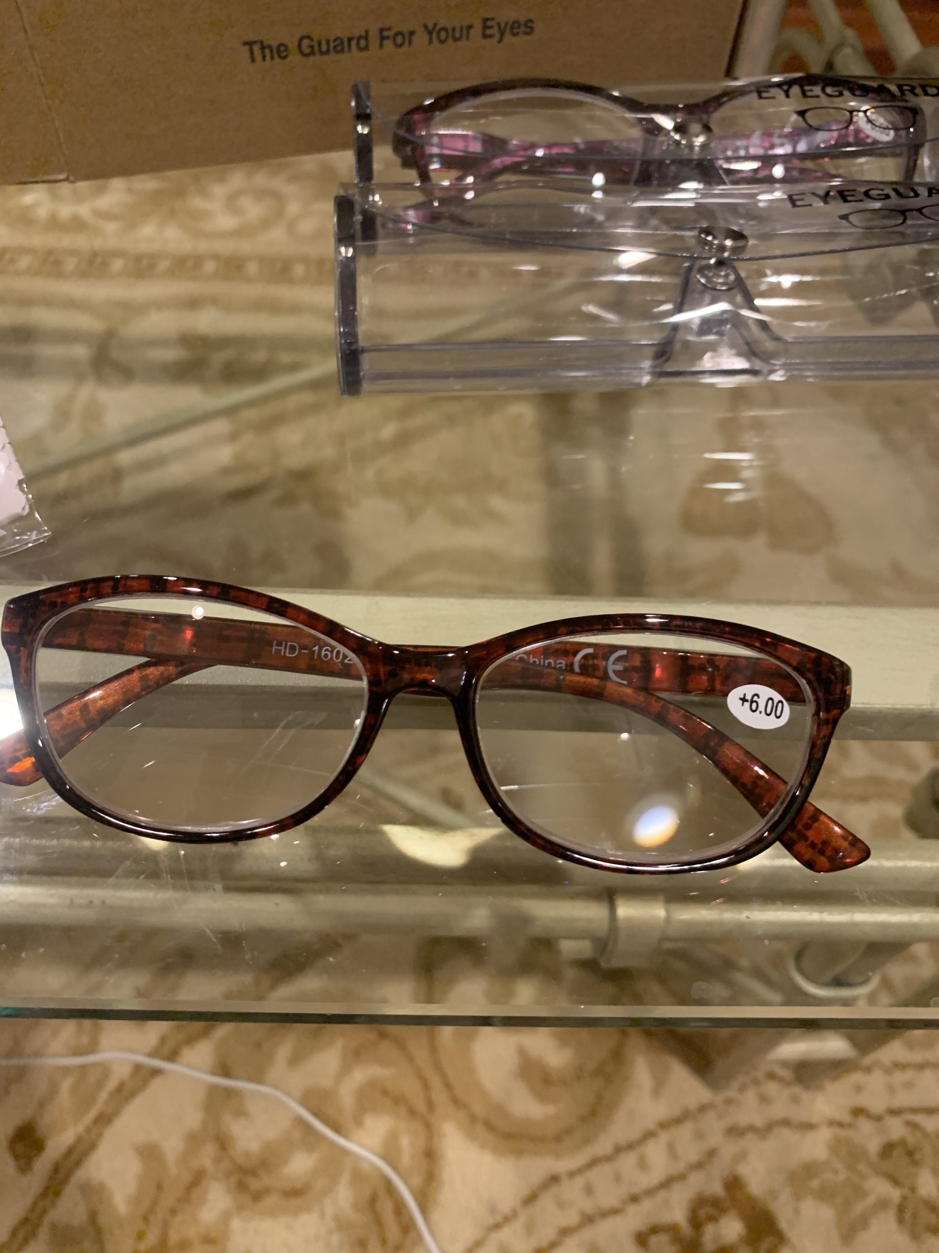 EYEGUARD High Magnification Power 2 Pairs Spring Hinge Reading Glasses Ultra Clear Women Readers(+4.50+5.00 +5.50+6.00) customer photo 1