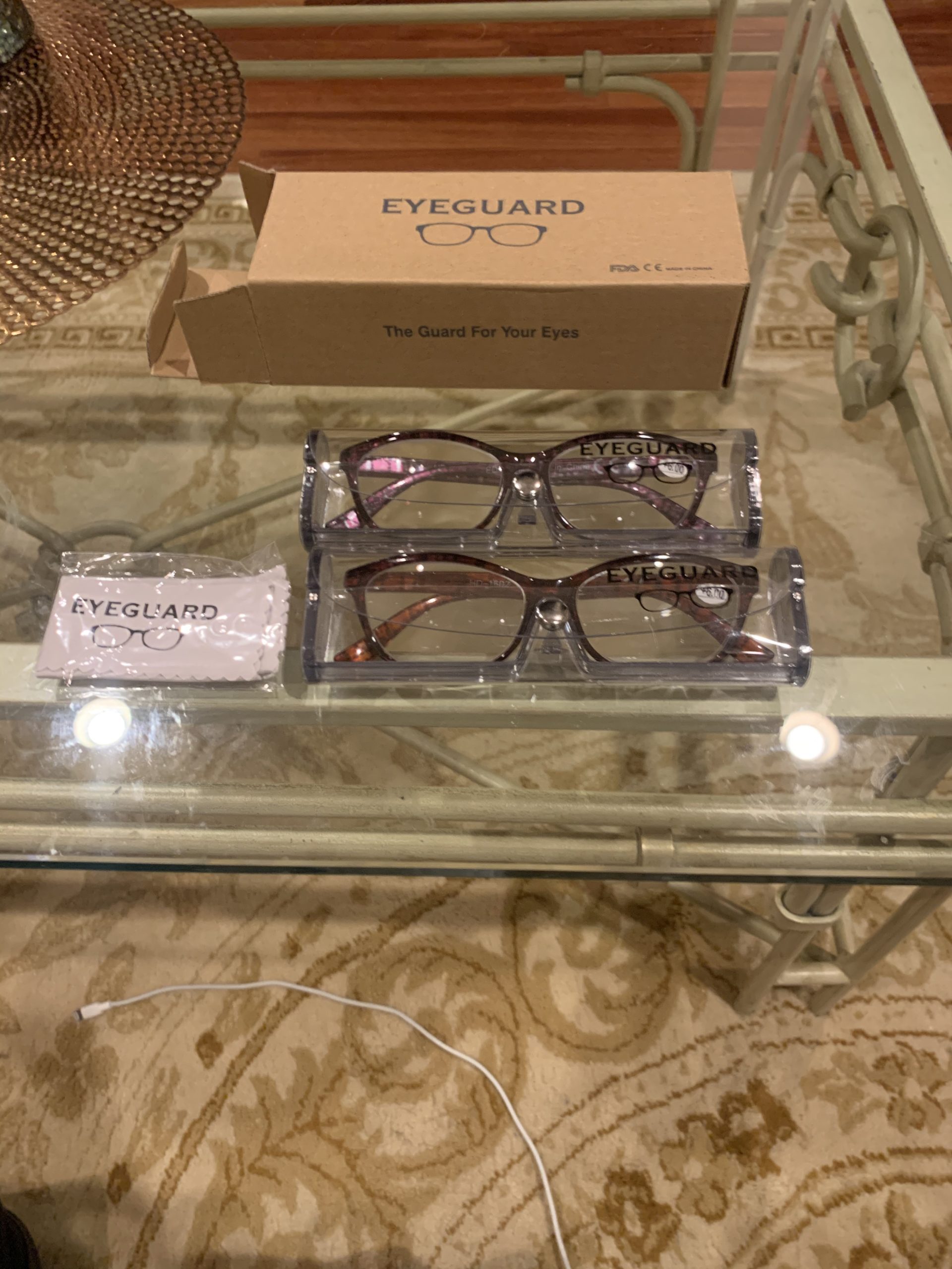 EYEGUARD High Magnification Power 2 Pairs Spring Hinge Reading Glasses Ultra Clear Women Readers(+4.50+5.00 +5.50+6.00) customer photo 2