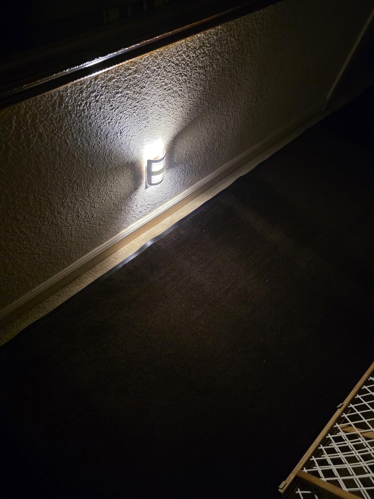 GE Enbrighten LED Motion Sensor Night Light, Plug-in, 40 Lumens, Motion-Select with 25ft Detection, Dusk-to-Dawn, Brushed Nickel Louver - 37299 (1 Pack) customer photo 1