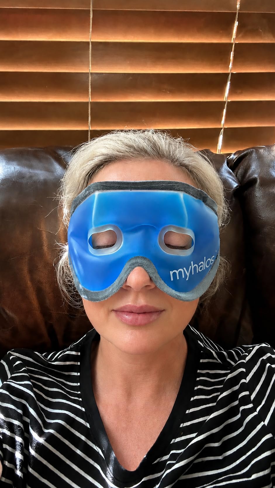 Cooling Eye Mask - Reusable Gel Eye Mask Cold Pack - Our Ice Eye Mask Soothes Puffy Eyes & Dark Circles - Relieve Your Headaches & Sinus Pain with Cold Eye Mask & Eye Gel Mask Therapy - Halos customer photo 1