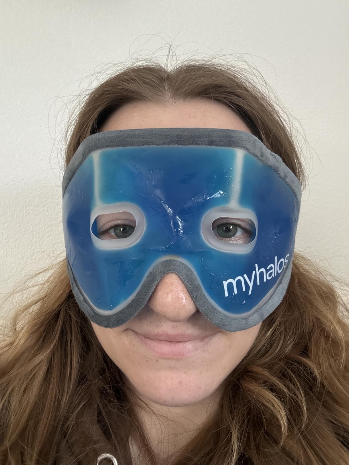 Cooling Eye Mask - Reusable Gel Eye Mask Cold Pack - Our Ice Eye Mask Soothes Puffy Eyes & Dark Circles - Relieve Your Headaches & Sinus Pain with Cold Eye Mask & Eye Gel Mask Therapy - Halos customer photo 2