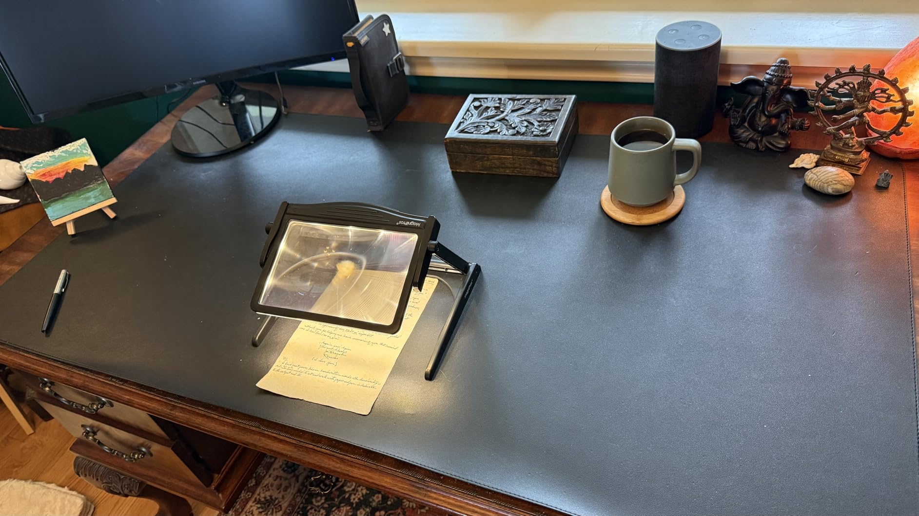 MAGNIPROS Patented 3X Large LED Page Magnifier for Reading | Eye Caring 3 Color Light Modes & Anti-Glare Lens to Reduce Eye Strain-Perfect for Small Prints, Aging Eyes, Low Vision and Seniors customer photo 2
