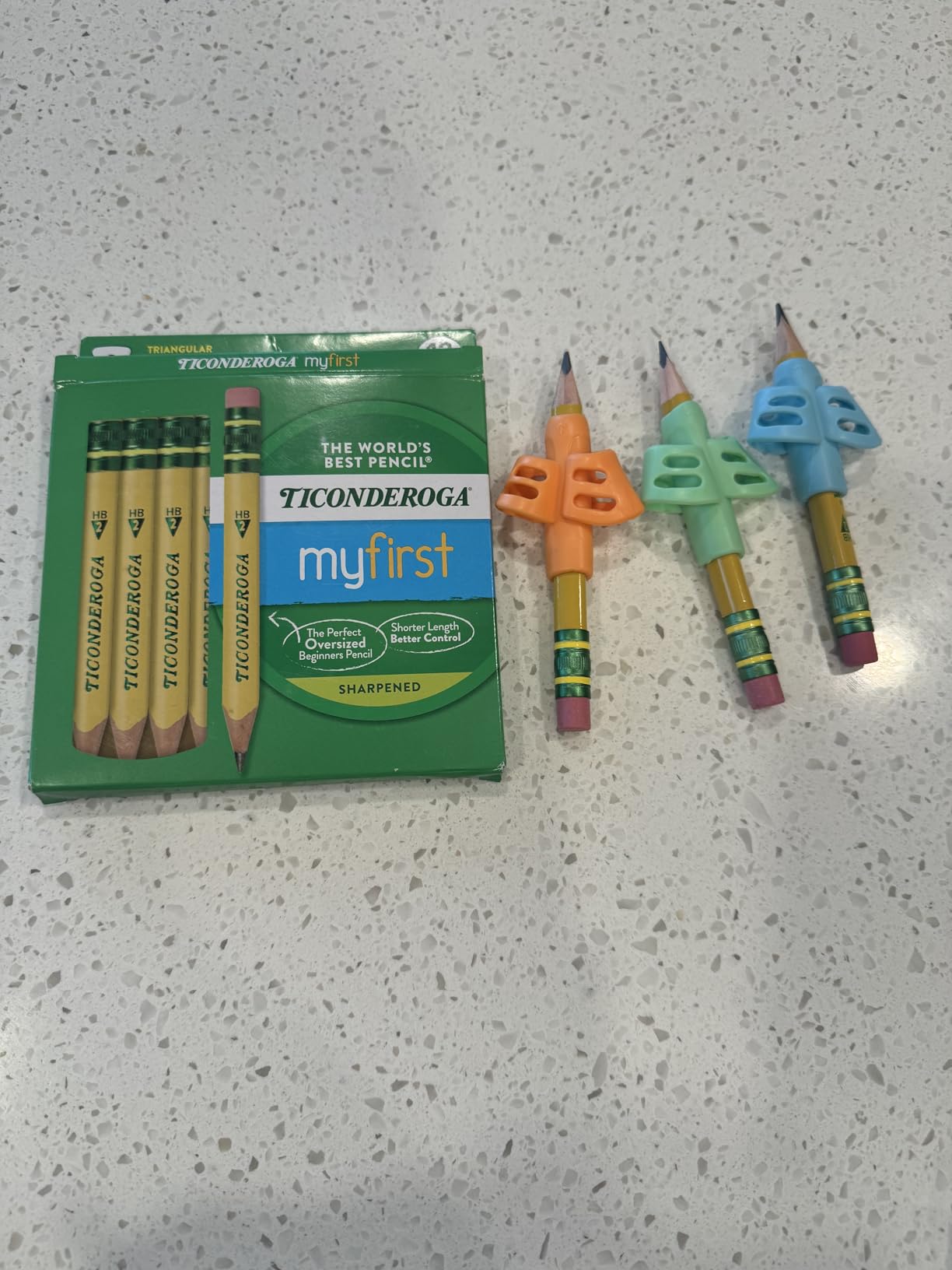 Stylo Pencil Grips for Kids Handwriting (6 Pack) - Ergonomic Tripod Grip Trainer for Toddlers Ages 3-5, Preschool & Kindergarten customer photo 1