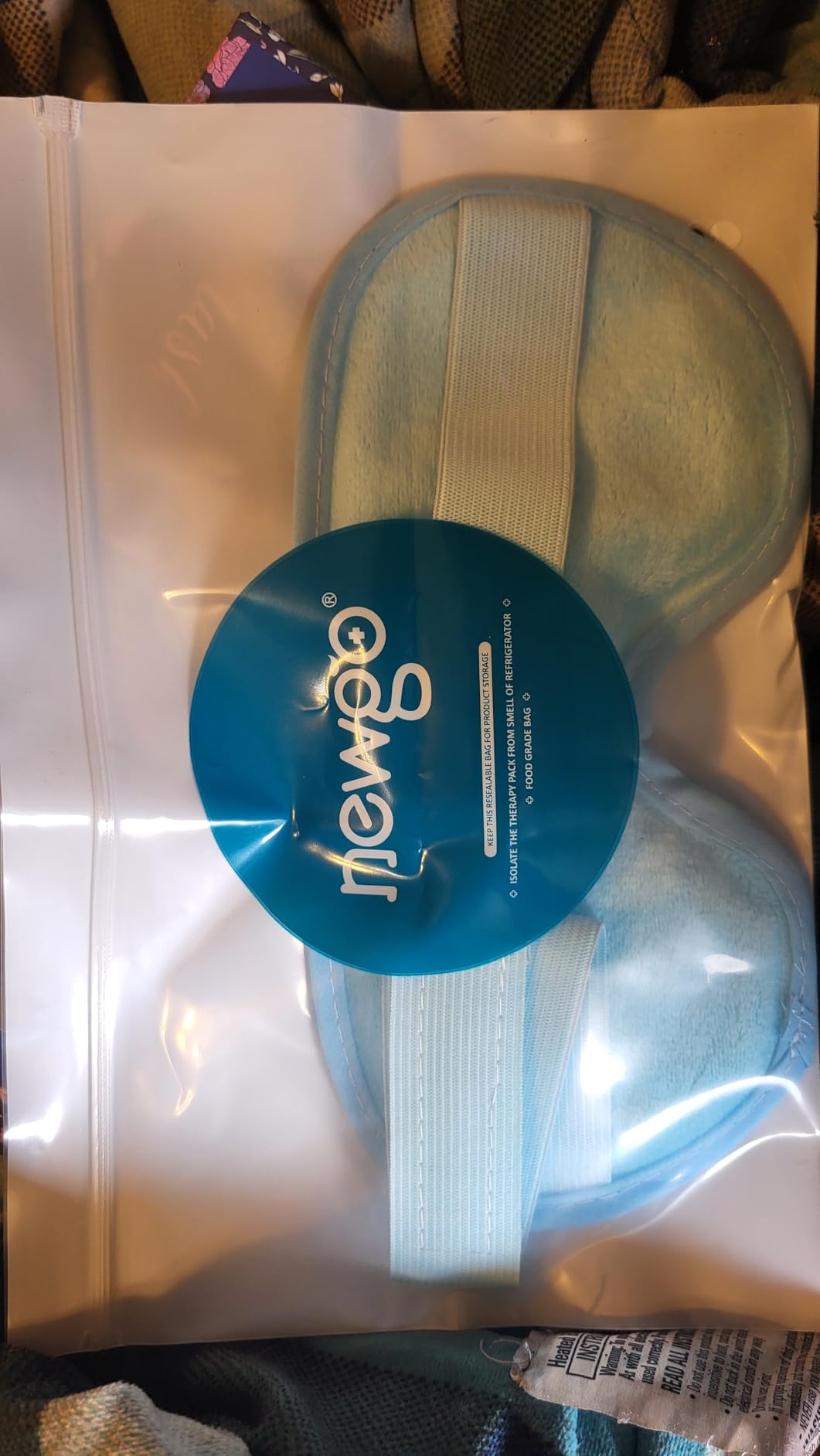 NEWGO Cooling Eye Mask for Puffy Eyes, Cold Eye Mask Eye Ice Pack for After Eyes Surgery, Tension Stress Relief, Itchy Eyes, Headaches, Dark Circles - Blue customer photo 1