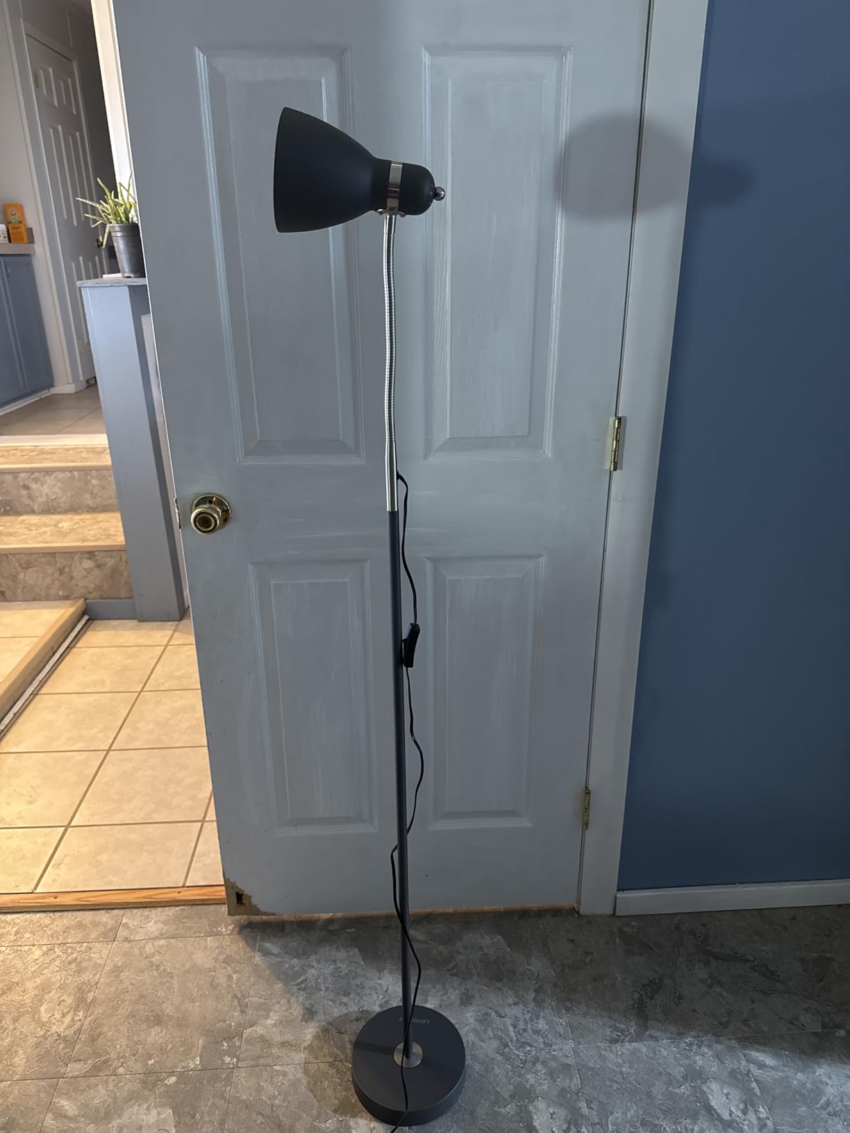 LEPOWER Floor Lamp, Metal Standing Lamp with Adjustable Gooseneck, Heavy Metal Base, Reading Pole Lamp for Office, Black Floor Lamps for Bedroom, Living Room customer photo 1