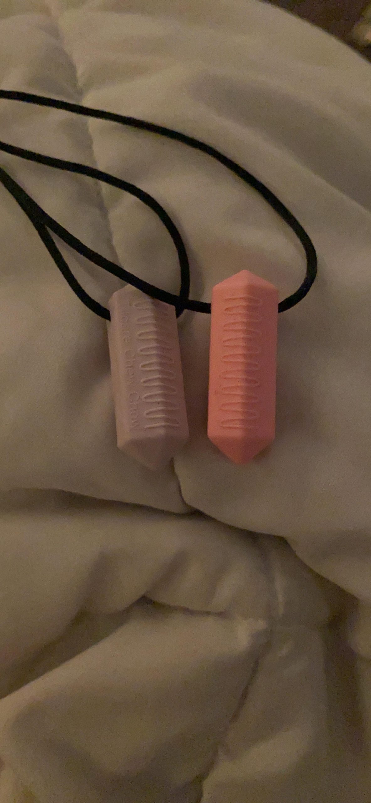 Crayon Sensory Necklace Set - Best for Autism, Biting and Teething Kids - Perfectly Textured Silicone Chewy Toy - Chewing Pendant for Boys & Girls, Chew Necklaces - Pixie customer photo 2