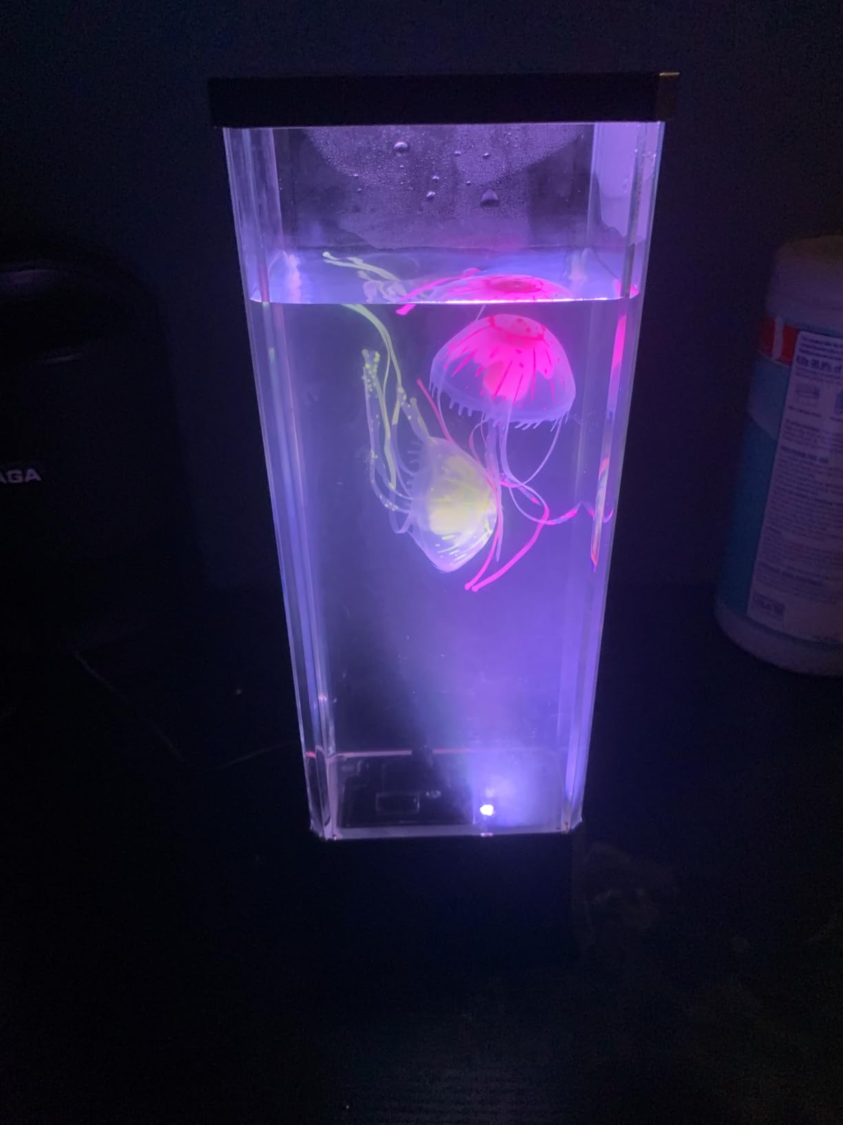 COLORLIFE Electric Jellyfish Tank Table Lamp with Color Changing Light Gift for Kids Men Women Home Deco for Room Mood Light for Relax customer photo 1