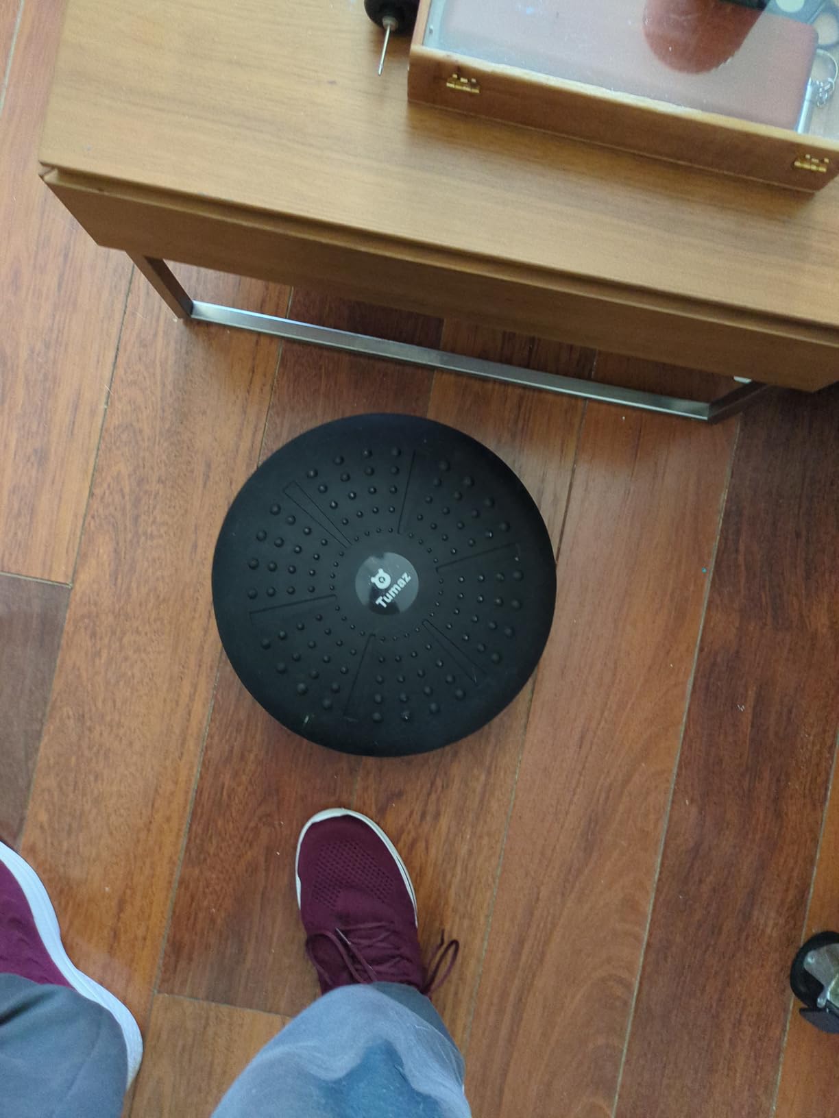 Tumaz Wobble Cushion - Wiggle Seat to Improve Sitting Posture & Stay Focused for Sensory Kids, Balance Disc to Core Strength & Flexible Seating [Extra Thick Balance Board, Pump Included Wobble Board] customer photo 1