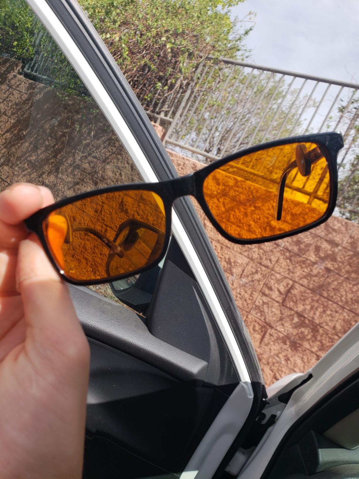 Orange Blue Light Blocking Glasses for Better Sleep - 99.5% Premium Acetate Computer Migraine Glasses for Women & Men - Amber Gaming Glasses - TV Blue Light Blockers Gamer Glasses for Eye Strain customer photo 1