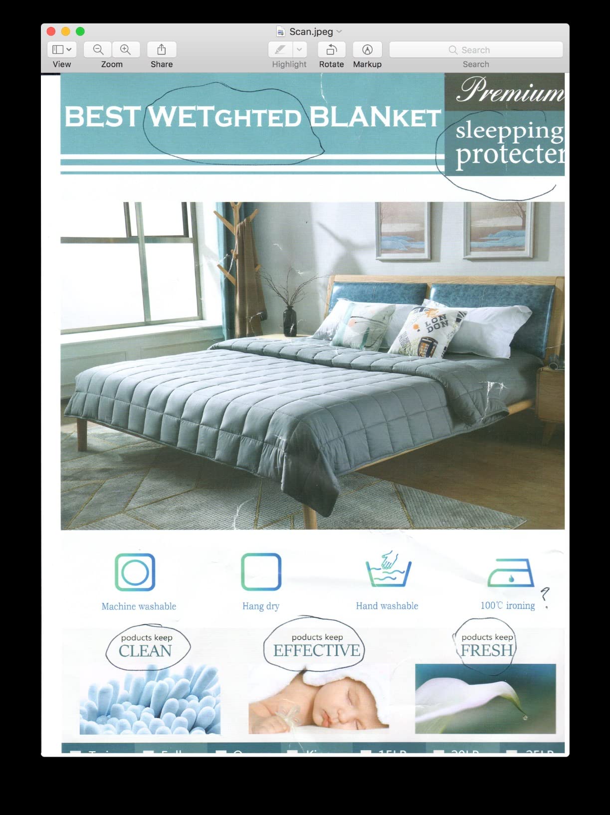ZZZhen Weighted Blanket - High Breathability - 48