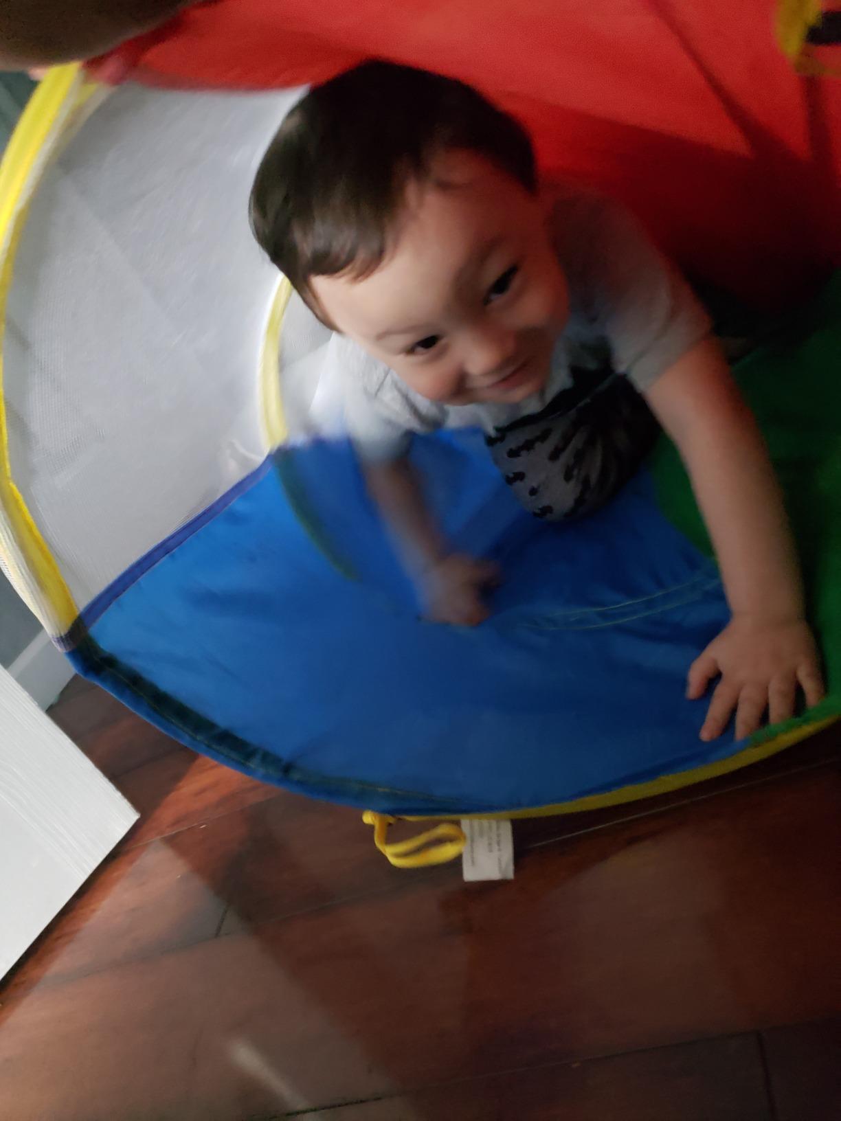 Hide N Side 6ft Crawl Through Play Tunnel Toy, Pop up Tunnel for Kids Toddlers Dogs Babies Infants & Children Gift Indoor & Outdoor Action Toy Tunnel customer photo 2