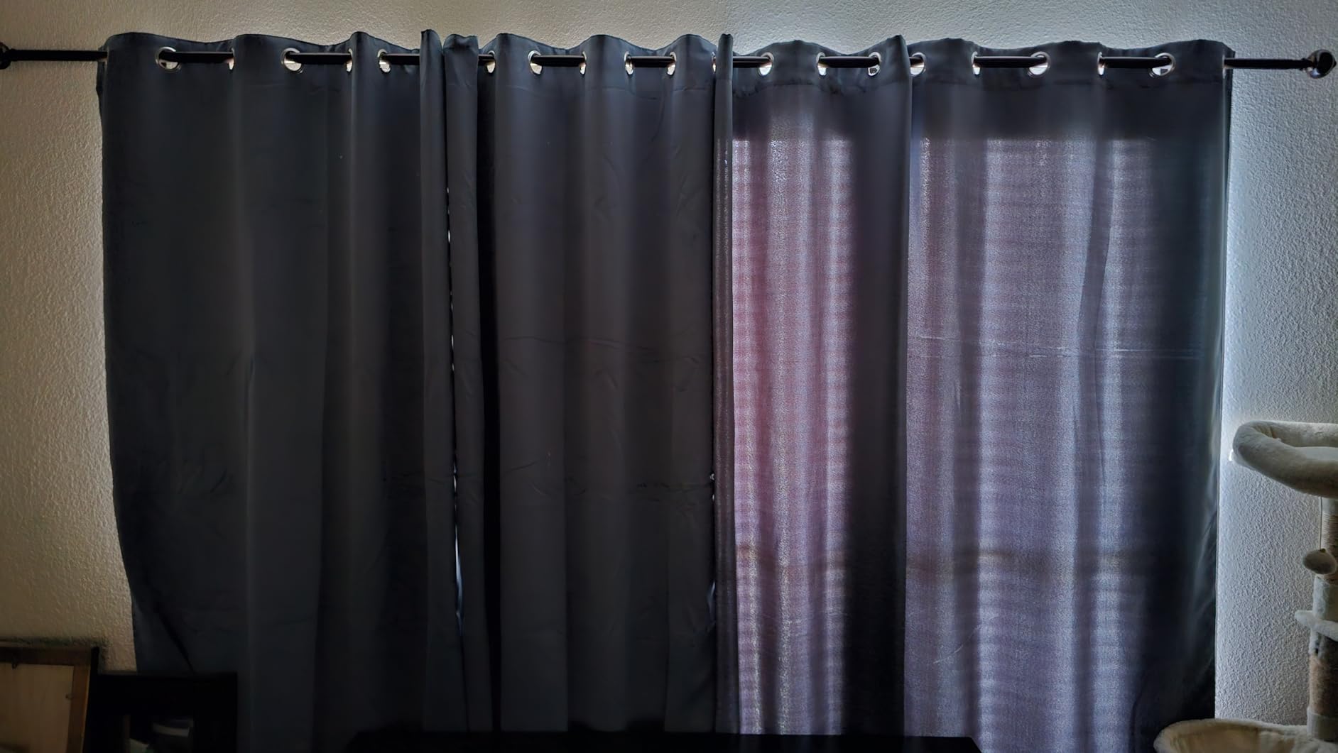 Yakamok 100% Blackout Curtains 84 Inches Long, 2 Thick Layers Heat and Full Light Blocking Soft Thermal Insulated Drapes for Bedroom(52