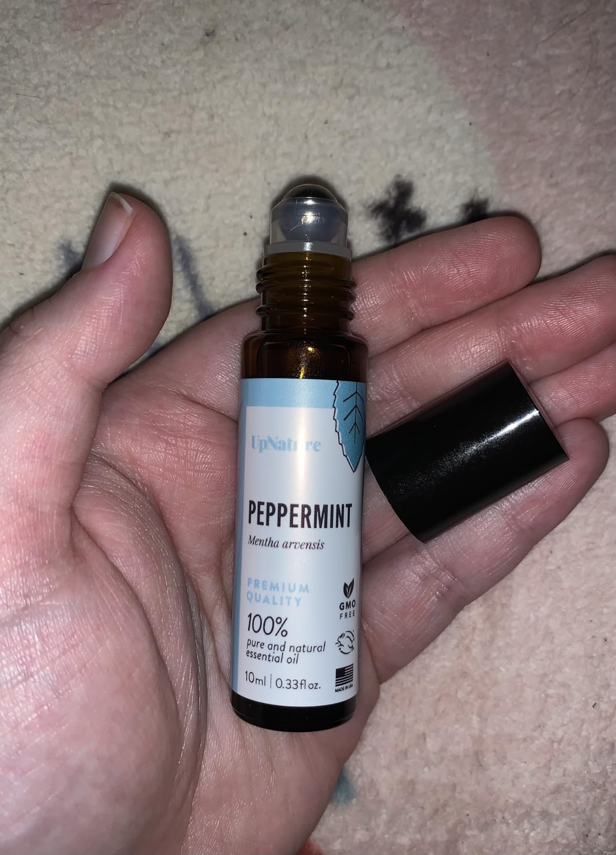 UpNature Peppermint Oil Roll On - 100% Natural Nausea & Morning Sickness Relief for Pregnant Women - Peppermint Essential Oil Pregnancy Must Haves Rollerball customer photo 1