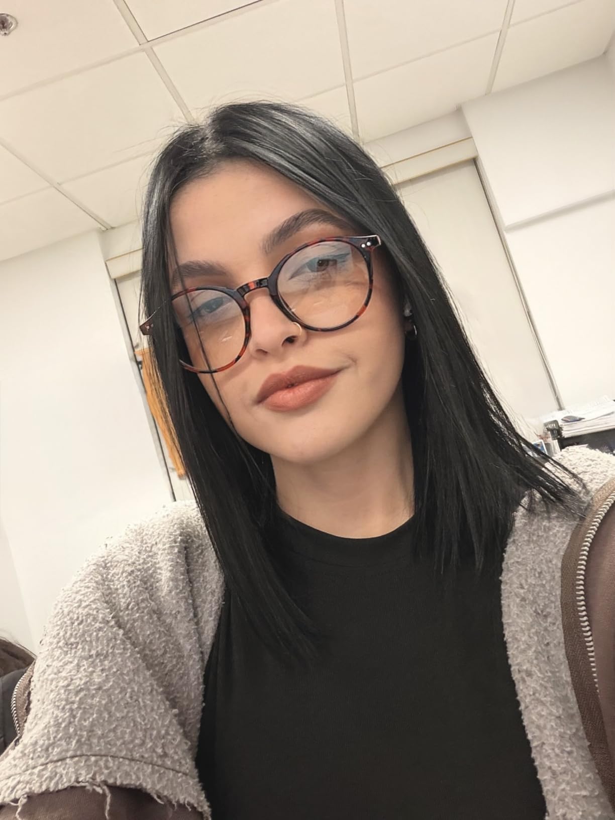 TIJN Blue Light Blocking Glasses Men Women Vintage Thick Round Rim Frame Eyeglasses customer photo 1