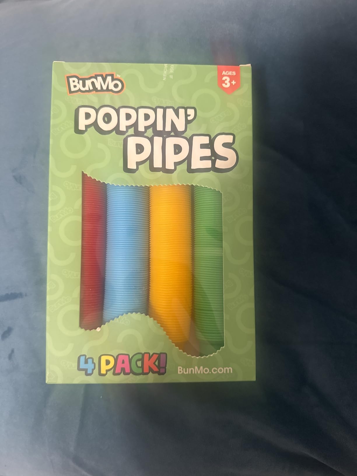 BUNMO Pop Tubes - Sensory Toys - Fidget Toys - Imaginative Play & Stimulating Creative Learning - Hours of Fun for Kids - Tons of Ways to Play - Non-Mouthable Toy 3+ - 4 Pack Large customer photo 1