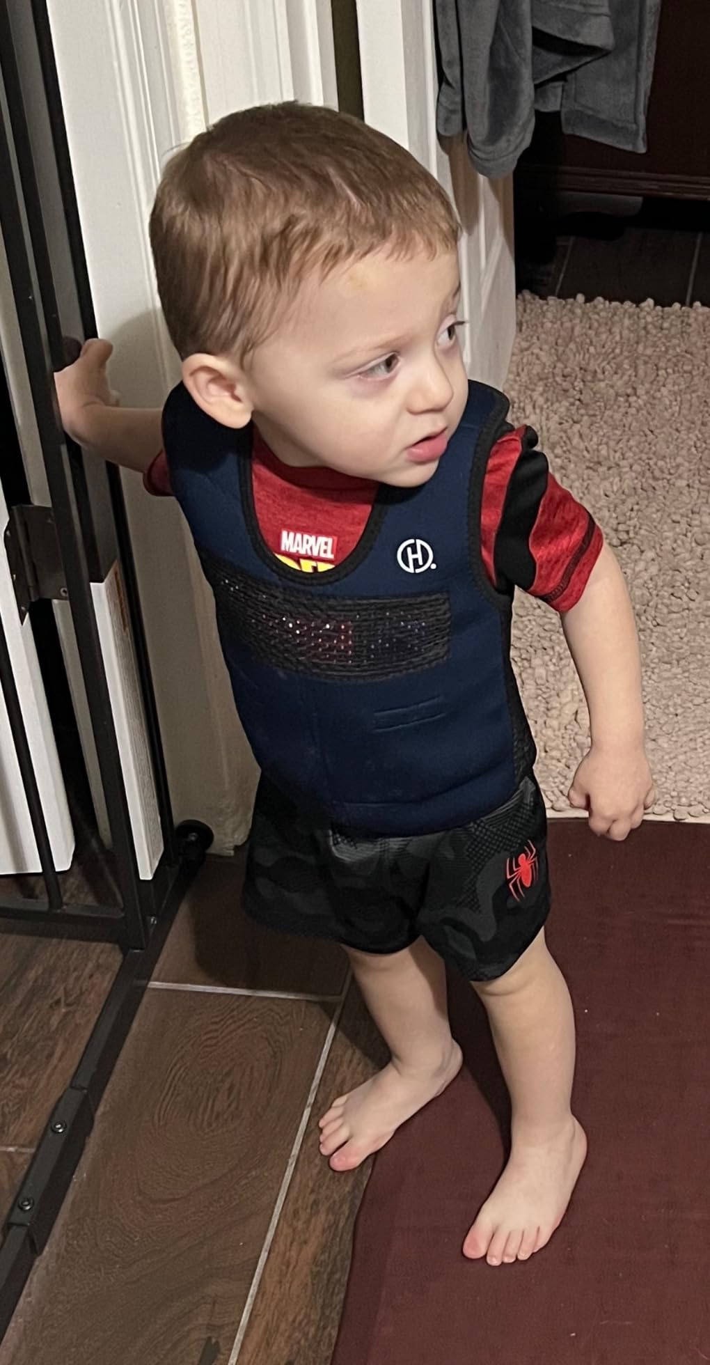 Harkla Weighted Vest for Kids - Neoprene Compression Vest - Ages 5 to 9 - Adjustable Kids Weighted Vest with 2lb Weight - Breathable and Washable Compression Vest - Medium customer photo 1