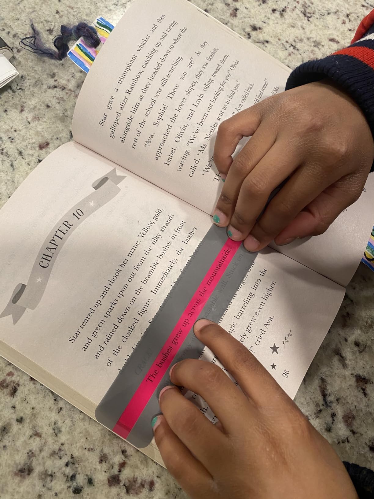 Guided Reading Strips Highlight Strips Colored Overlay Highlight Bookmarks Help with Dyslexia for Crystal Children and Teacher Supply Assistant (18) customer photo 2