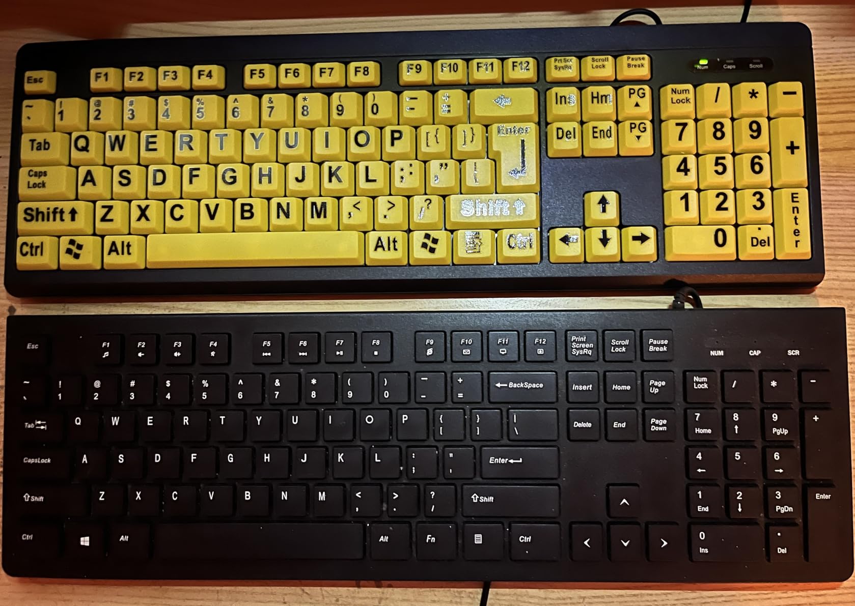 BOOGIIO Large Print Computer Keyboard, Wired USB High Contrast Keyboard with Oversized Print Letters for Visually Impaired Low Vision Individuals (Yellow+Black) customer photo 1
