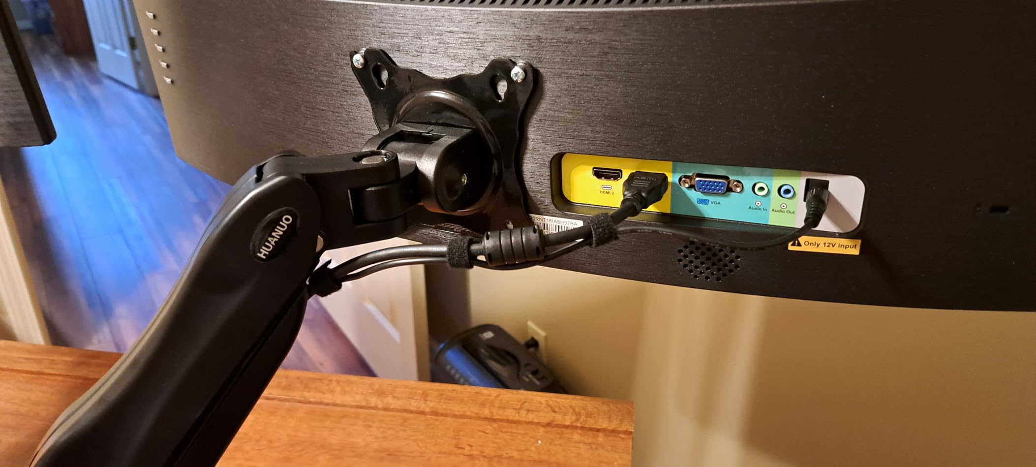 HUANUO FlowLift Dual Monitor Stand, Fully Adjustable Gaming Monitor Desk Mount for 13-32 Inch Computer Screens, Full Motion VESA 75x75/100x100 with C-Clamp & Grommet Base customer photo 2