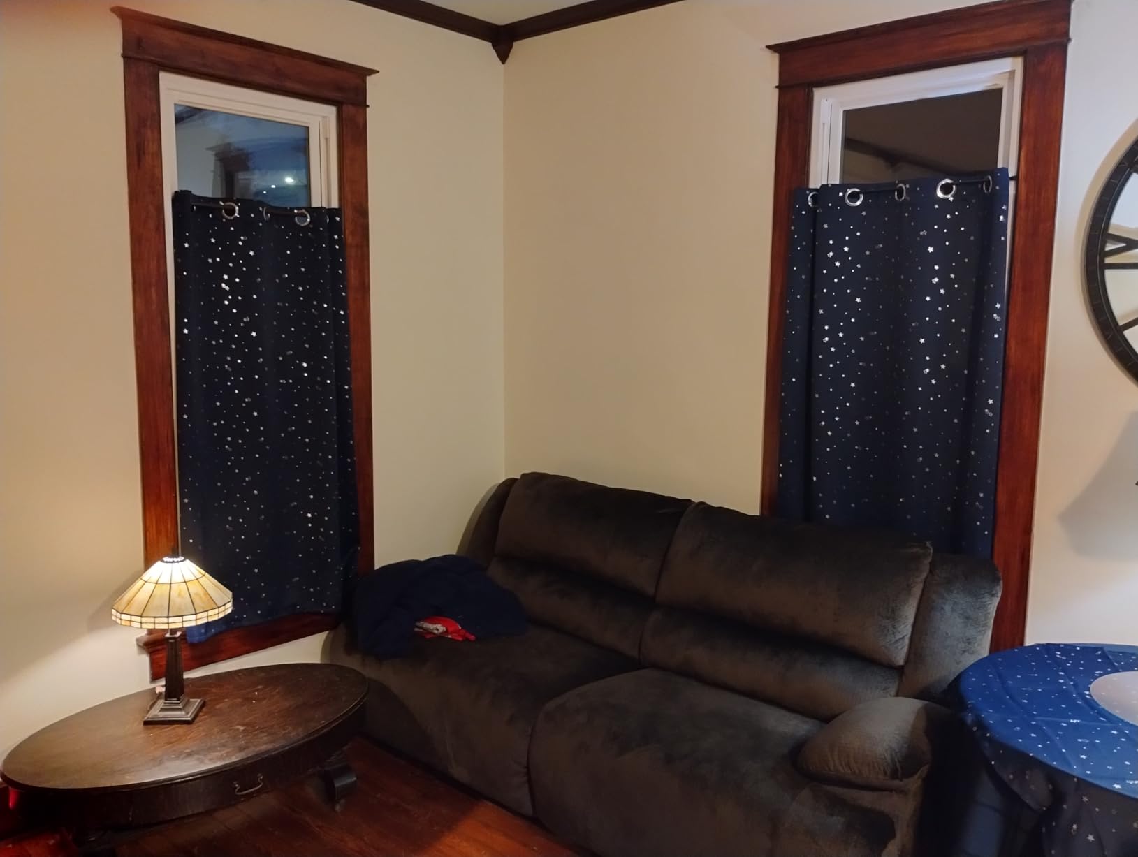 PrinceDeco Blackout Kids Curtains for Bedroom Thermal Insulated Silver Twinkle Star Curtains for Boys Antique Grommet Top Window Treatment 2 Panels Drapes for Nursery (52