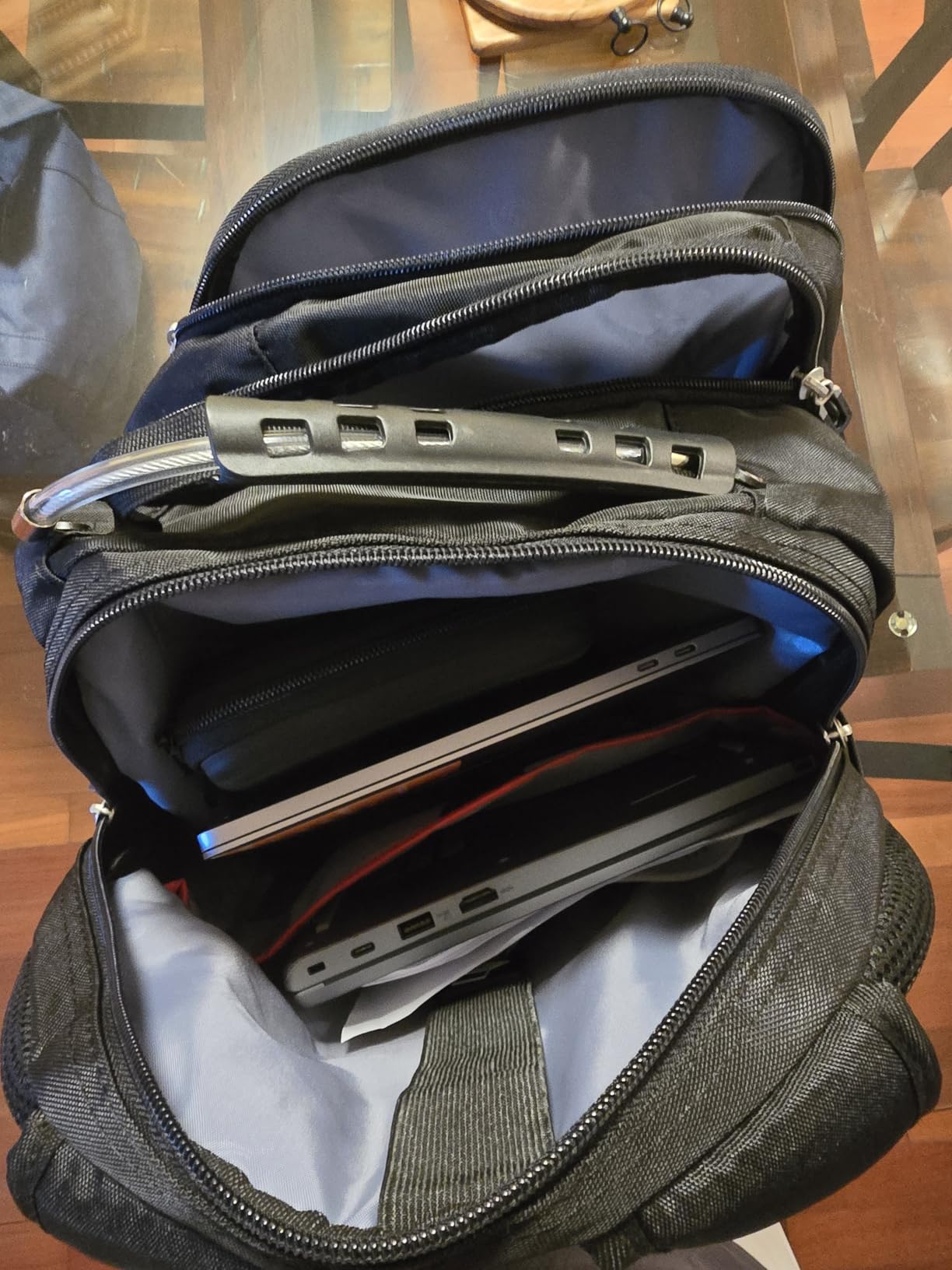 SHRRADOO Extra Large 50L Travel Laptop Backpack with combination lock, College Backpack Airline Approved Business Work Bag Fit 17 Inch Laptops for Men Women, Black customer photo 1