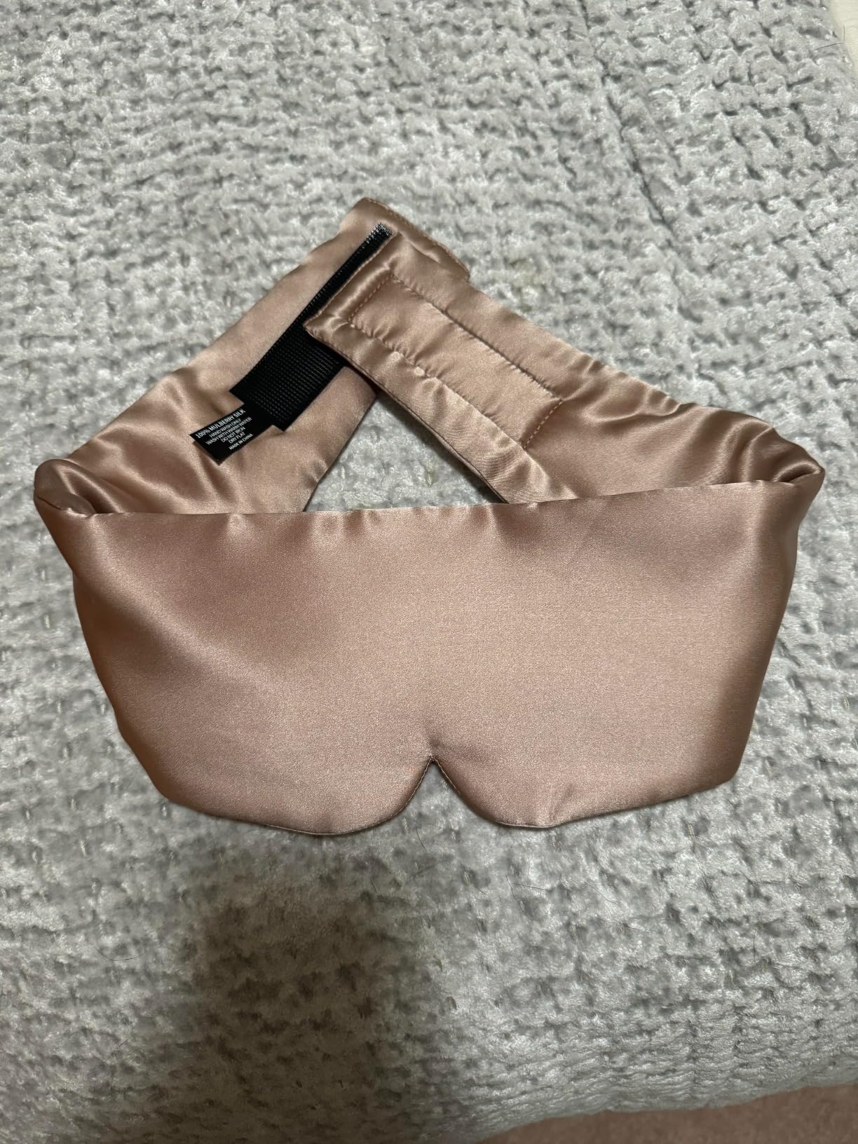 Zenssia 100% Mulberry Silk Sleep Mask Eye Mask for Man and Woman with Adjustable Headband, Full Size Large Sleep Mask & Blindfold for Total Blackout for All Night Sleep, Travel & Nap- Light Plum customer photo 1