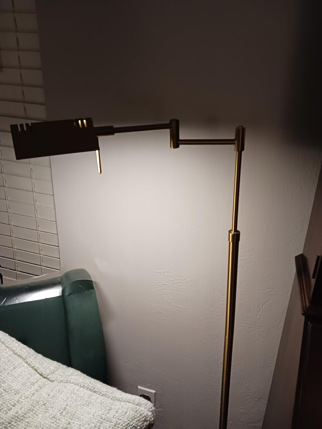 O'Bright Dimmable LED Pharmacy Floor Lamp, 12W LED, Full Range Dimming, 360 Degree Swing Arms, Adjustable Heights, Standing Lamp for Reading, Sewing, and Craft, ETL Listed (Black) customer photo 2