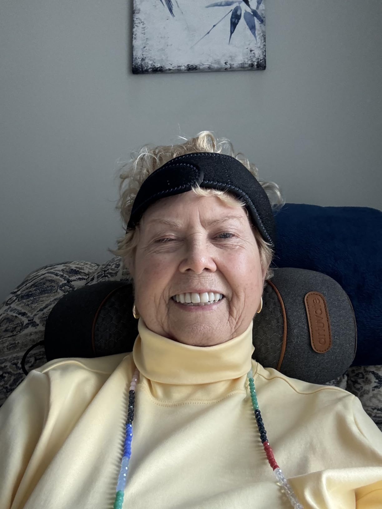 NEWGO Headache Ice Pack Head Wrap for Migraines, FSA Eligible, Cold Pack Head Ice Therapy Wrap for Headache Relief, Tension, Sinus Pain, Chemo, Head Injuries customer photo 1