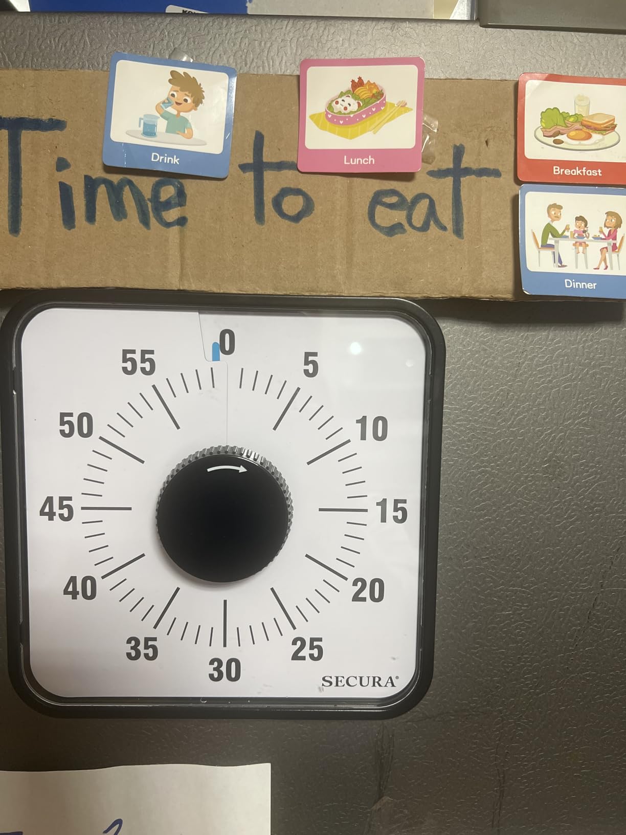 Secura 60-Minute Visual Countdown Timer, 7.5-Inch Oversize Classroom Visual Timer for Kids and Adults, Durable Mechanical Kitchen Timer Clock with Magnetic Backing (Blue) customer photo 2