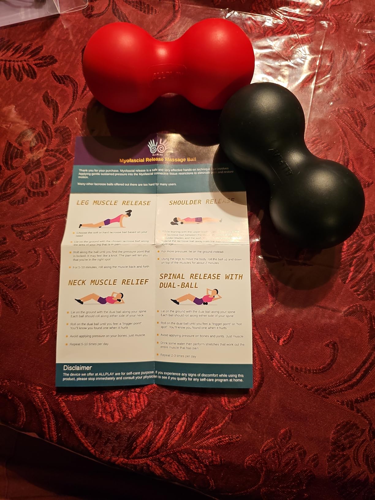 Peanut Massage Ball - Double Lacrosse and Peanut Ball Therapy | Trigger Point Deep Tissue Exercise | Back Muscle Foam Roller for Myofascial Release | Suboccipital Spine Device - Pressure Point customer photo 1