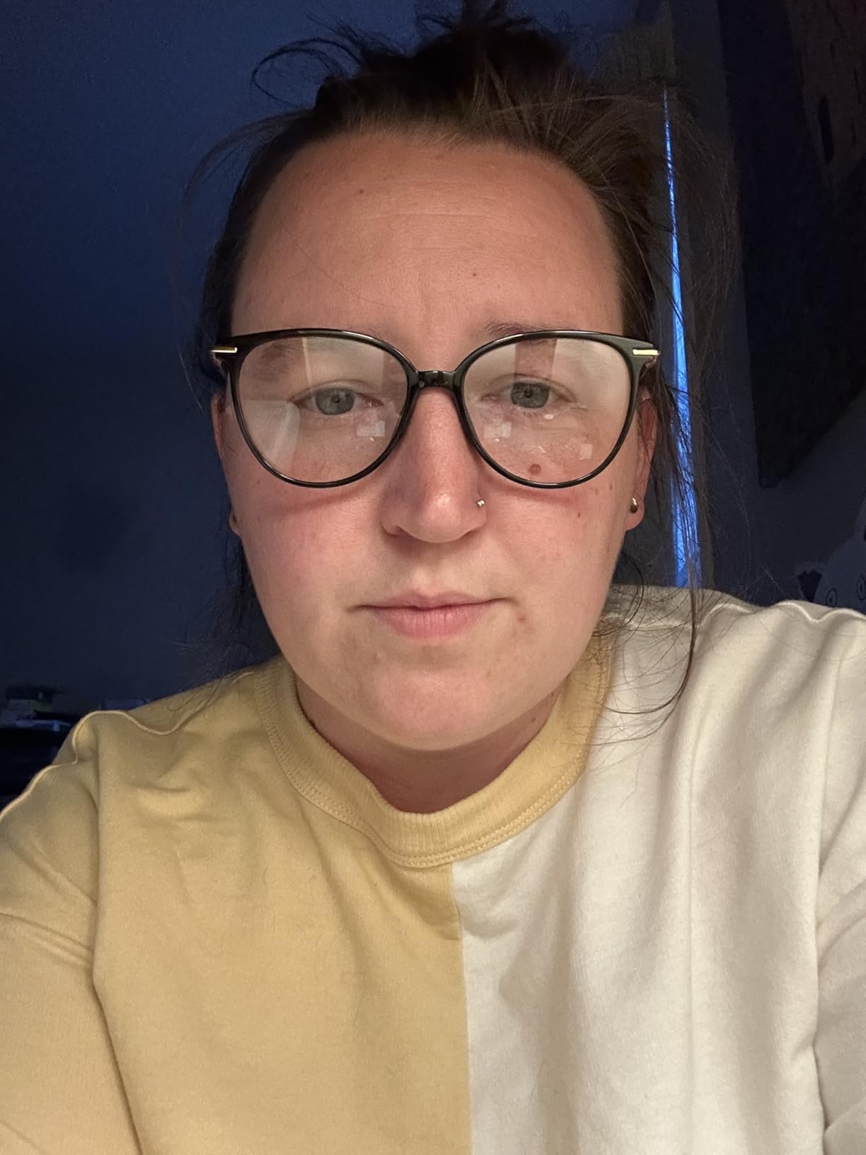 Gaoye Blue Light Blocking Glasses - Trending Round TR90 Frames, Metal Arms, UV400 Protection - Matching Soft Case customer photo 2