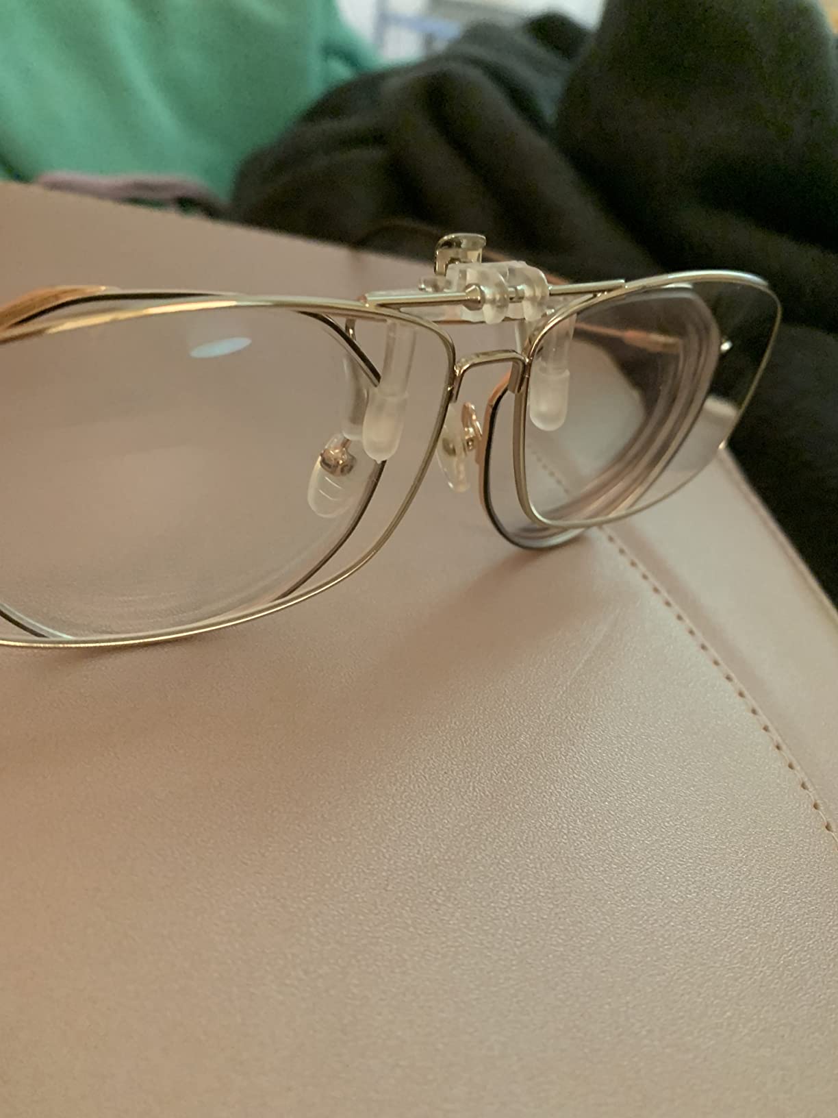 TERAISE Clip On Reading Glasses with Flip Up Function Metal full-Frame Clipped on prescription glasses Designed for myopia Fashion readers for men and women HD lens Portable glasses case(1.5X) customer photo 1