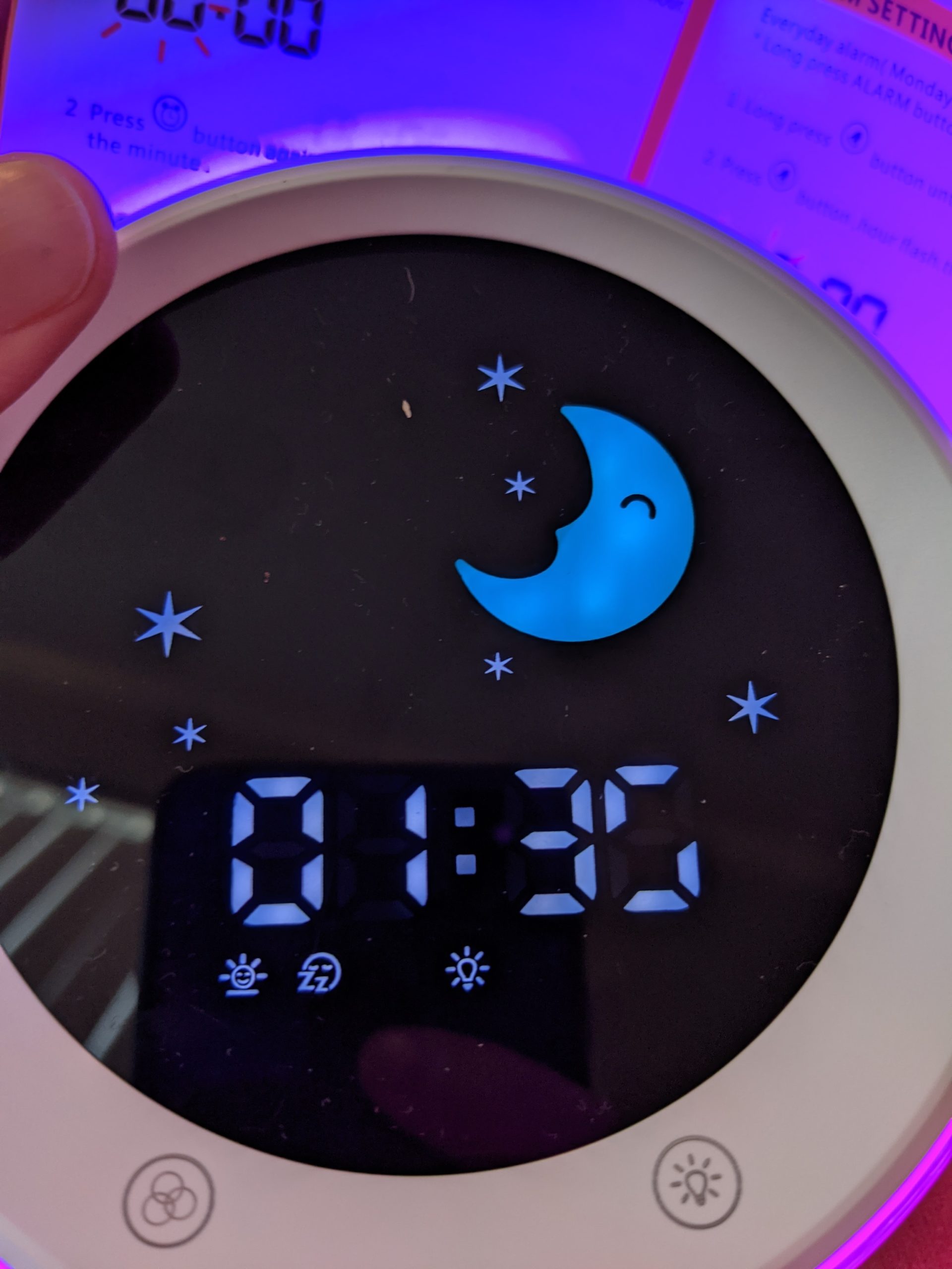 I.CODE Sun & Moon Rise Kids Alarm Clock, Children's Sleep Trainer, Sleep Sound Machine, Wake Up Light & Night Light, Teach Kids Day & Night customer photo 2
