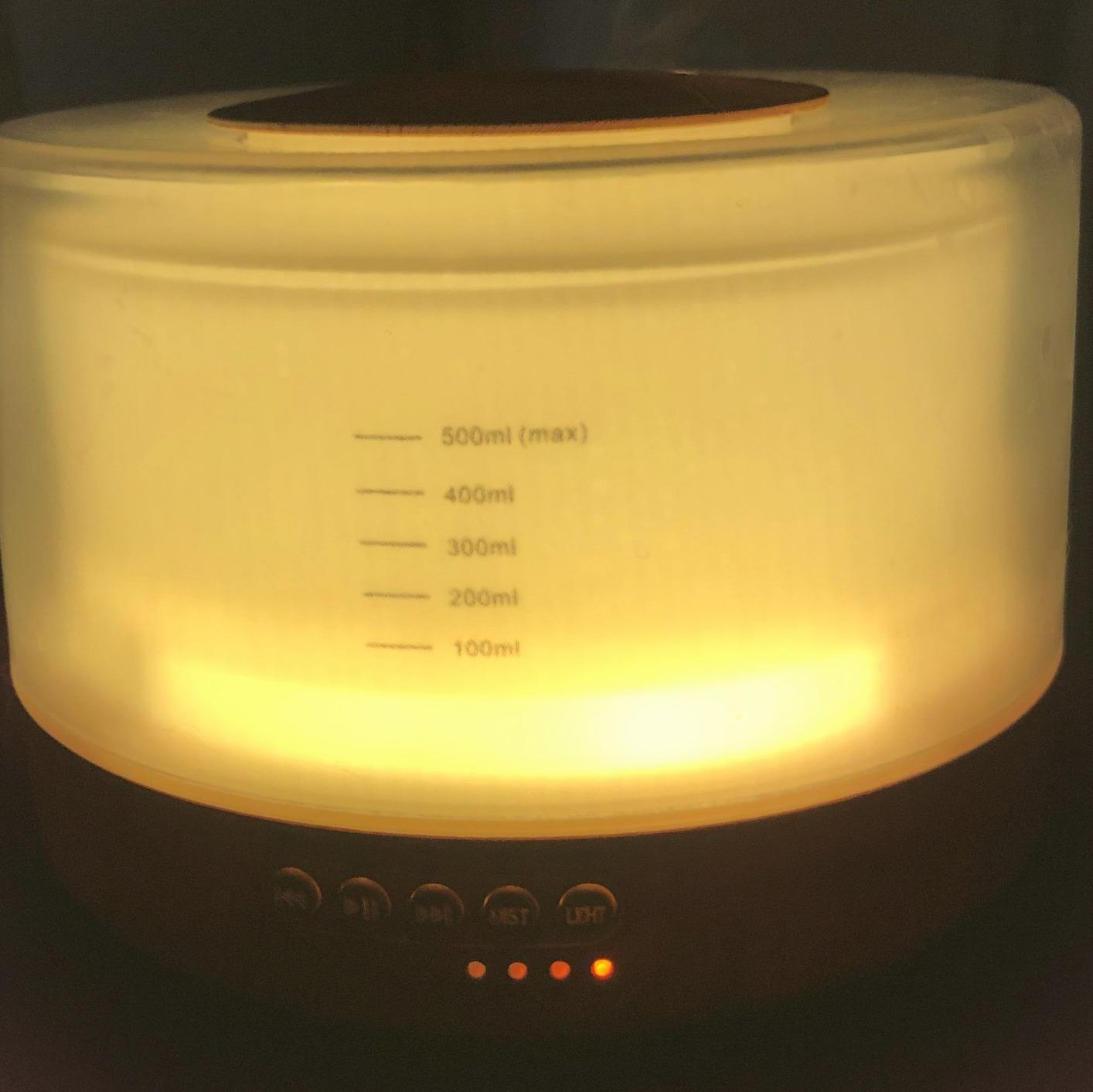 muson Essential Oil Diffuser Sound Machine Combo Diffuser for Aromatherapy Fragrant Oil Cool Mist Humidifier with Natural Sound Music & Warm Night Light, Auto Shutoff, White customer photo 2