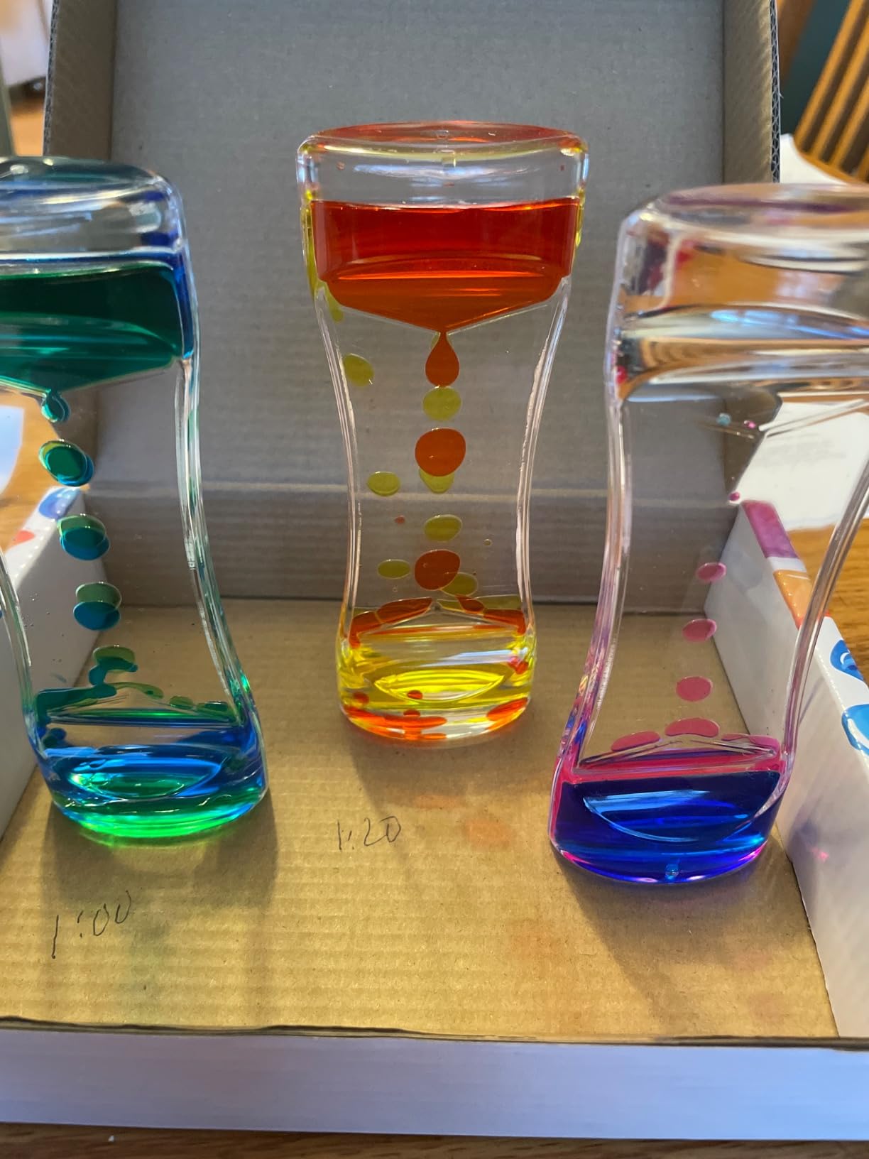 CAILINK Liquid Motion Bubbler - 3 Pack Kids and Adults Sensory Toys - Water Timers Fidget Toys Sensory Play - Colorful Hourglass for Home Office Desk Decor customer photo 2