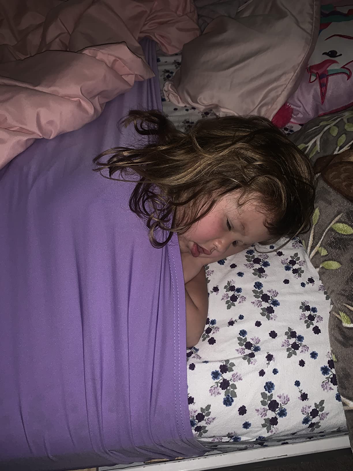Sensory Compression Blanket | Spandex Bed Sheet for Kids & Adults | Deep Relaxing Feeling, Release Oxytocin | Helps With: SPD, Anxiety, ADHD, Autism and More | Breathable & Stretchable | Twin Size customer photo 2