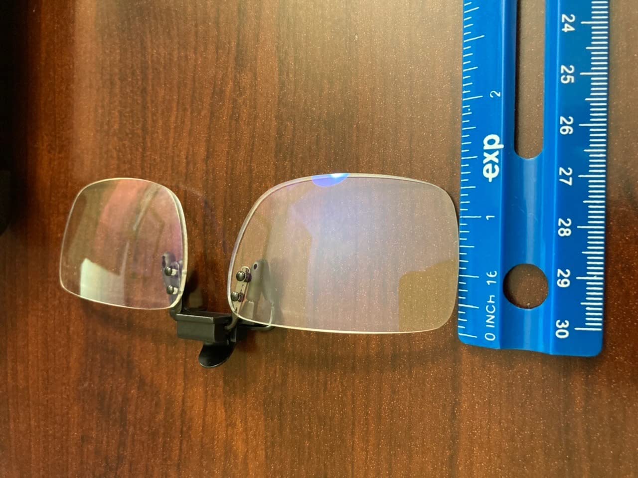 Reading Glasses Clip On Flip Up Magnifying Reading Glasses Magnifiers Lenses Readers Unisex (2.0 x) customer photo 2