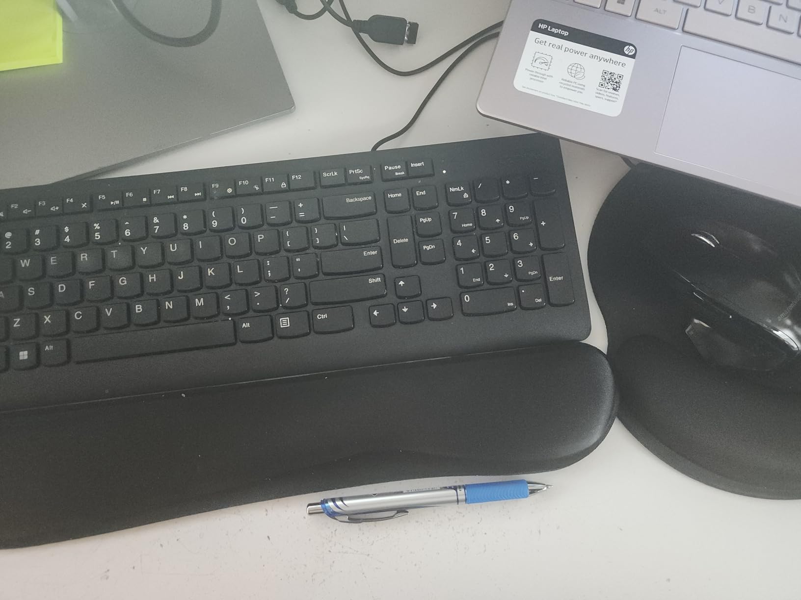KTRIO Ergonomic Keyboard Wrist Rest and Mouse Pad with Wrist Rest Set, Memory Foam Wrist Support for Typing, Gaming, Office and Home Use, Black customer photo 2